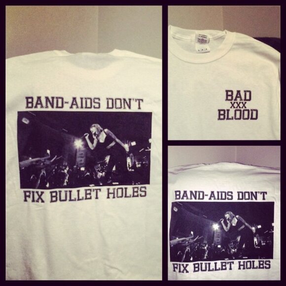 Rare Taylor Swift “Bad Blood XXX” Bootleg – Punk Straight Edge Parody Tee - Picture 8 of 8